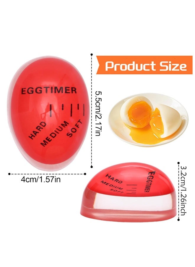 2 PCS Egg Timer Heat Sensitive Egg Shaped Boiler Timer Egg Cooker Perfect Gadget Colour Changing Indicator For Soft Medium Hard Boiled Eggs Safe Kitchen Aid Tool Gift Cooking Breakfast Home Use - Image 2